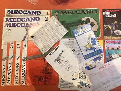 Meccano Instruction Manuals And Paper Ephemera • £10