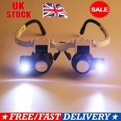 £8.03 • Buy 8/15/23x Magnifier Magnifying Glasses LED Light Jeweler Watch Repair Headband UK