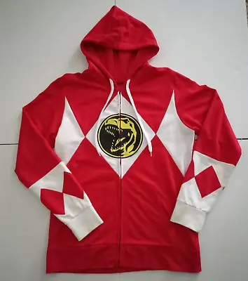 Mighty Morphin Power Rangers Zippered Hoodie Red Ranger Adult Large New W/Tags • $49