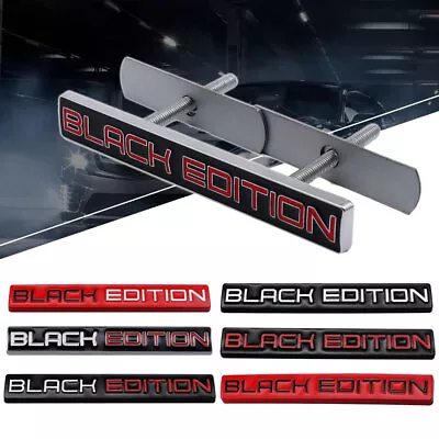 1x 3D Metal BLACK EDITION Logo Auto Car Front Grille Parts Emblem Badge Sticker • $14.29