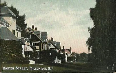 Old Postcard - Barton Street - Millerton NY • $3.75