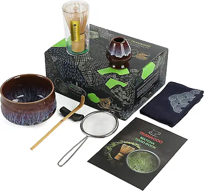 Matcha Tea Set Japanese Tea Set Matcha Bowl Matcha Bamboo Whisk Scoop Sifte • $41.99