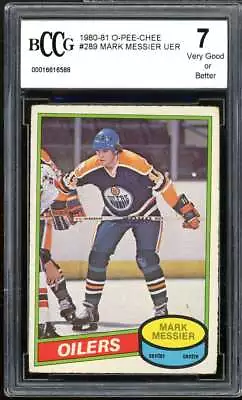 1980-81 O-Pee-Chee #289 Mark Messier Rookie Card BGS BCCG 7 Very Good+ • $150