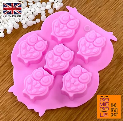 £4.29 • Buy Owl Shape Silicone Wax Melt Mould Cake Mold Chocolate Ice Cube Sweets Decoration