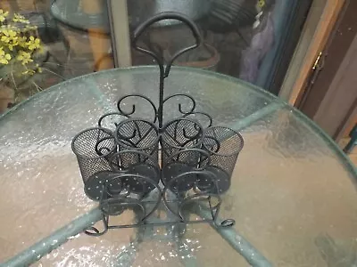 RARE Vintage Metal Dish Flatware Rack Holder Drainer Top Desk Organizer  • $31