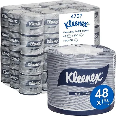 Kleenex Executive Toilet Tissue 2 Ply 48 Rolls X 300 Sheets (4737 • $121.99