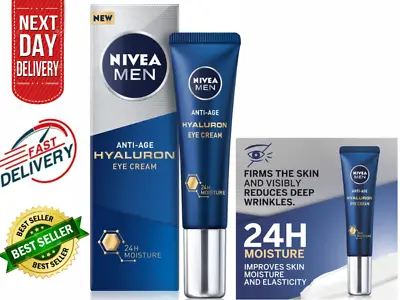 £12.23 • Buy NIVEA MEN Hyaluron Eye Cream (15ml), Powerful Anti-Ageing Eye Cream
