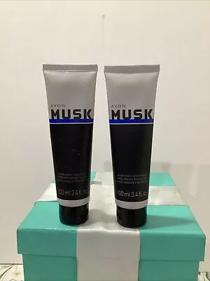 2 Avon Musk Marine After Shave Conditioner 3.4 Fl Oz • $19.99