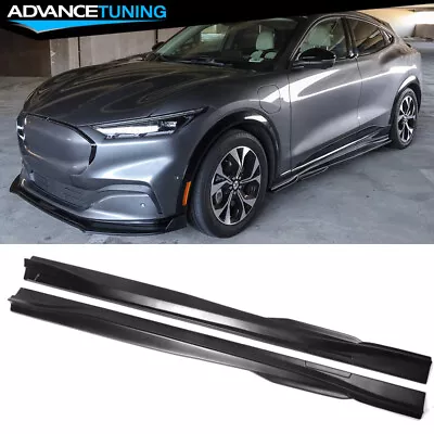 Fits 21-23 Ford Mustang Mach-E Matte Black Side Skirt Extension Rocker Panel 2PC • $129.85