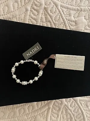 NWT NADRI Simulated Pearl And Crystal Bracelet - 7  1/2  -- Retail $110 • $39