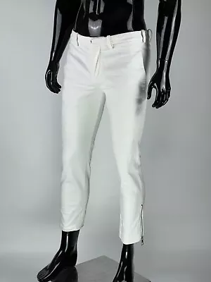 Neil Barrett Men's White Skinny Fit Cropped Pants Size 50 • $199