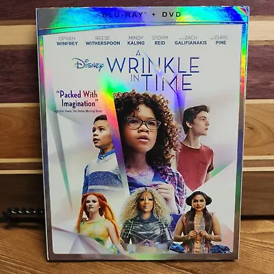 A Wrinkle In Time W/Slipcover (Blu-ray/DVD 2018 Widescreen) Free Shipping! • $8.99