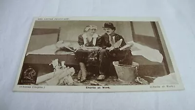 Charlie Chaplin Red Letter Photocard Essanay Silent Movie Postcard RPPC • £3.75