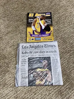 HOF New Kobe Bryant LA Times Newspaper Tribute 1/27/20 📈LA Lakers + El Aviso Ad • $85