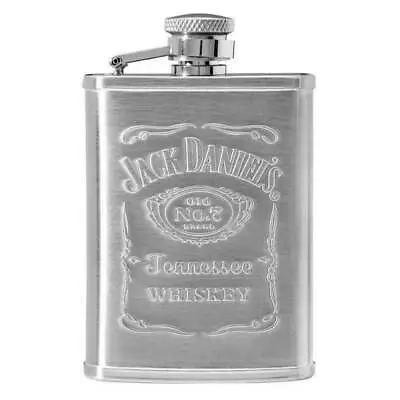 Zippo Refillable Windproof Metal Construct Jack Daniels Flask & Lighter Gift Set • $78.95