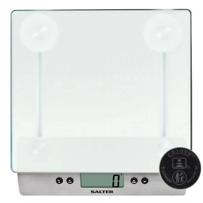 £14.99 • Buy Salter Digital Kitchen Scale Weighing Food & Liquid 10kg Capacity Frosted Glass