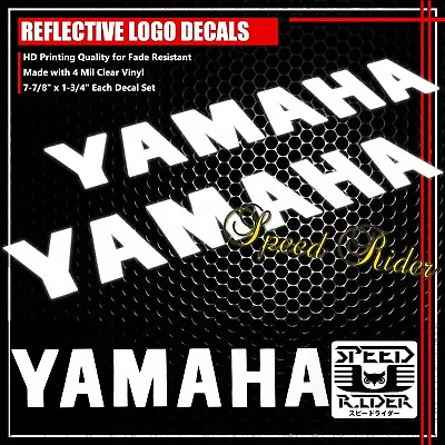 8  Left+right Fairing/gas Tank Sticker Reflective Vinyl Decal For Yamaha White • $16.24