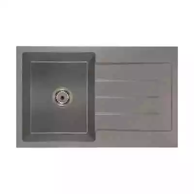 £199 • Buy Roxy Grey Granite Kitchen Sink Reversible FREE Tap, Waste Kit 80% Granite