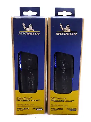 Michelin Power Cup TLR Tubeless 700x28 Black PAIR • $154.95