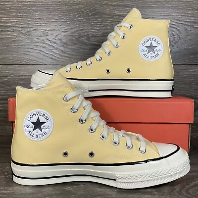 Converse Men's Chuck 70 Hi Yellow Athletic Casual Shoes Canvas Sneakers Trainers • $54.95