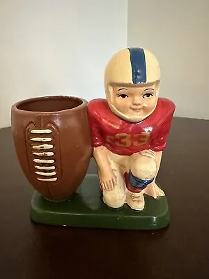 Vintage Sears Roebuck 1974 Decor Ceramic Football Player Pencil Sharpener/holder • $17.58