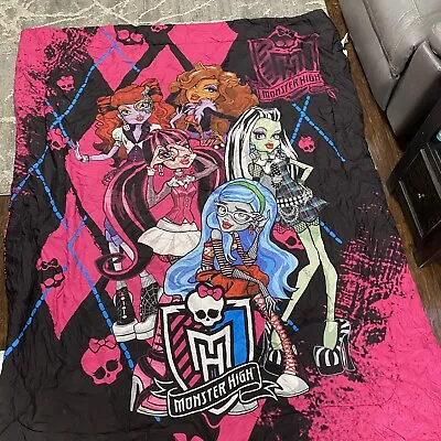 Monster High Comforter Bedding Ghouls Rule 68”x 83” Blanket Reversible 2013 • $55.96