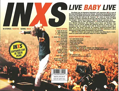 Michael Hutchence INXS Rare VINTAGE 2003 PROMO TRADE AD Poster For Live CD MINT • $24.99