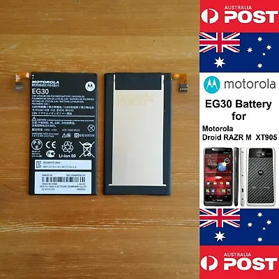 MOTOROLA EG30 GENUINE Battery Moto Droid RAZR M  XT905  2000mAh - Local Seller • $14.25