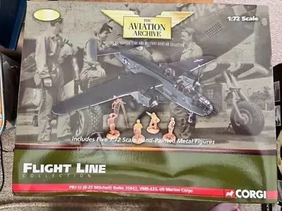 Corgi Av Diecast 1:72 B-25 Mitchell +5 Ground Crew Solomon Is. Ltd Ed US35307 • $290.48