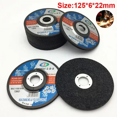 $6.92 • Buy 125mm 5  Grinding Disc Wheel 6mm Angle Grinder Cutting Polish Steel Metal Flap