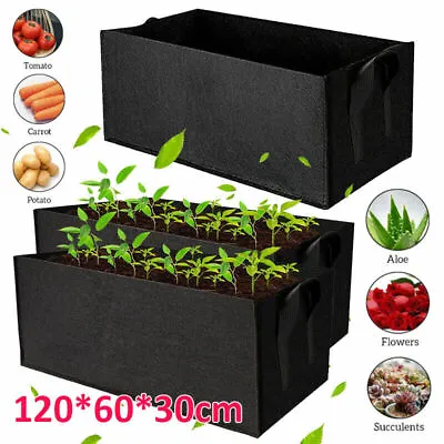 £12.50 • Buy Fabric Raised Bag Garden Planting Flower Planter Elevated Vegetable Grow Bag Bed