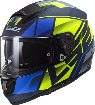 £139.95 • Buy Ls2 Ff397 Ft2 Vector Fibreglass Full Face Motorcycle Crash Helmet Kripton Blue