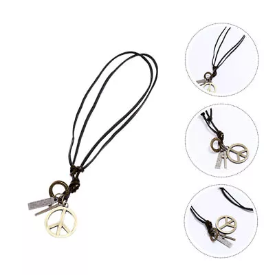  Alloy Peace Sign Necklace Man Choker For Men Vintage Anti War • $8.70