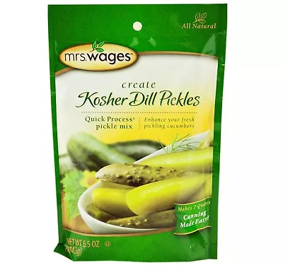 Mrs. Wages Kosher Dill Pickle Canning Seasoning Mix 4-Pack 6.5 Oz. Packets • £26.46