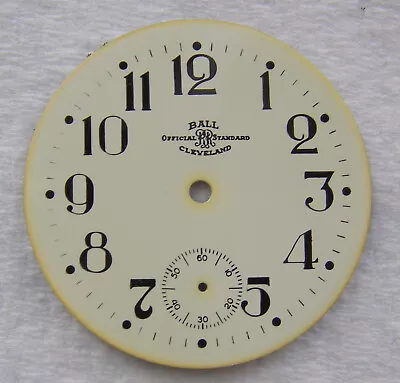 18S Ball Official RR Standard (Hamilton) Flat Arabic Numeral Painted Metal Dial • $9.99