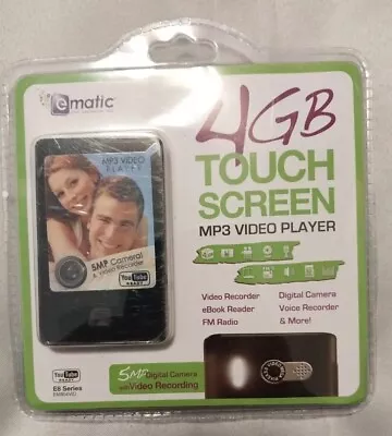 Ematic Black 4GB Touch Screen MP3 Player • $29