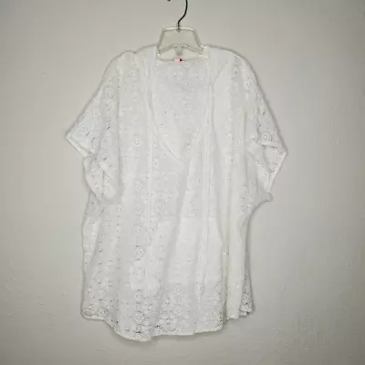 VICTORIA'S SECRET Cream Lace Caftan Cover Up Top Size XS  • $42