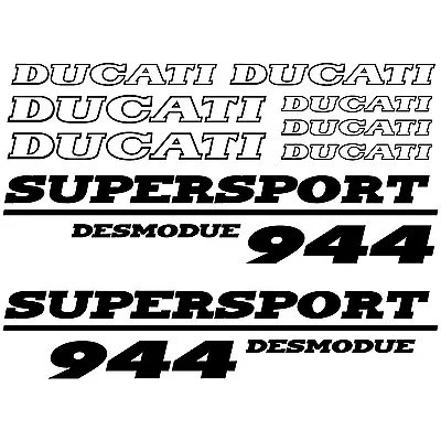 Fits MAXI SET DUCATI SUPERSPORT DESMODUE 944 Vinyl Decal Stickers Sheet • £8.49