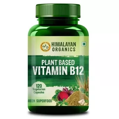 $17.63 • Buy Himalayan Organics Plant Based Vitamin B-12 | Natural Wheat Grass 120 Capsule FS