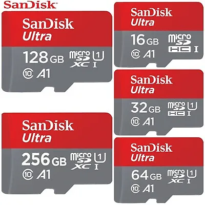 Micro SD Card SanDisk Kingston 32GB 64G 128G 256G Ultra UHS-I Memory Class 10 A1 • $9.90