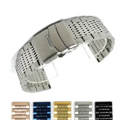 Luxury Solid Stainless Steel Watch Band Strap Mesh Bracelet 18 20 22 24mm NEW • $13.98