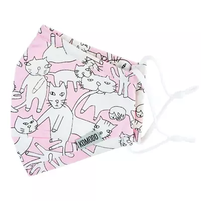 Reusable Cloth Face Mask - Kitty Kat Pink • $15