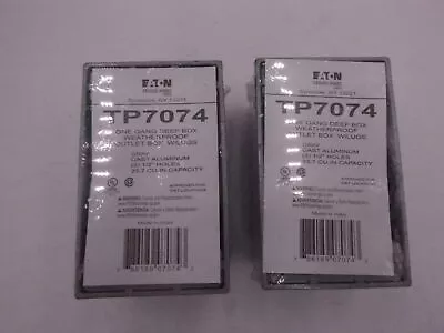 2 Pack Eaton Crouse-Hinds 1-Gang Weatherproof Outlet Box W/Lugs Cast Aluminum • $23.99