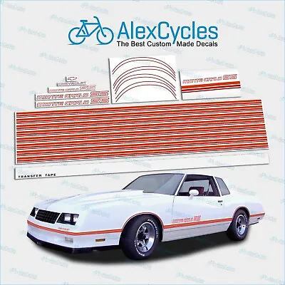 Monte Carlo SS 1985 1986 Red Shadows High Cast Vinyl Stripes Decals Sticker Kit  • $129.70