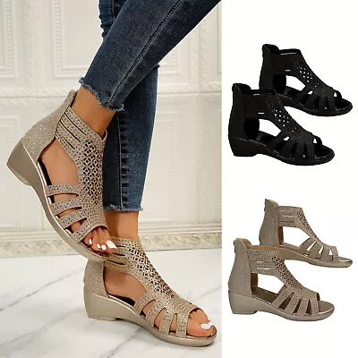 Casual Slope Bottom Roman Shoes Fashion Women'S Sandals Summer Women'S Slope • $26.34