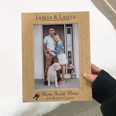 New Home Photo Frame PERSONALISED Housewarming Gift For Couple Wooden Frame • £11.95