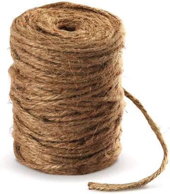 Absofine 100M Garden Cord Jute Twine String 4mm Thick Strong Natural Jute Rope • £9.99