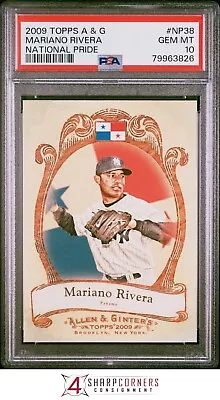 2009 Topps Allen & Ginter Panama Flag  National Pride Mariano Rivera Hof Psa 10  • $56.24