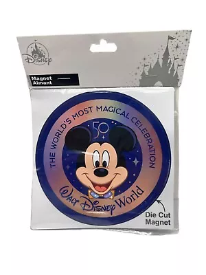 Disney Parks 50th Anniversary Mickey Die Cut Magnet For Car/Refrigerator/Locker • $19.95