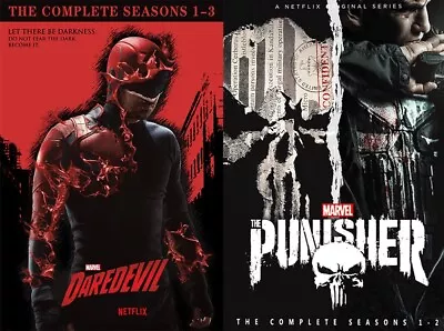 Daredevil Seasons 1-3 9-disc & Punisher Season 1-2 6-disc (DVD Region 1 US) • $33.80